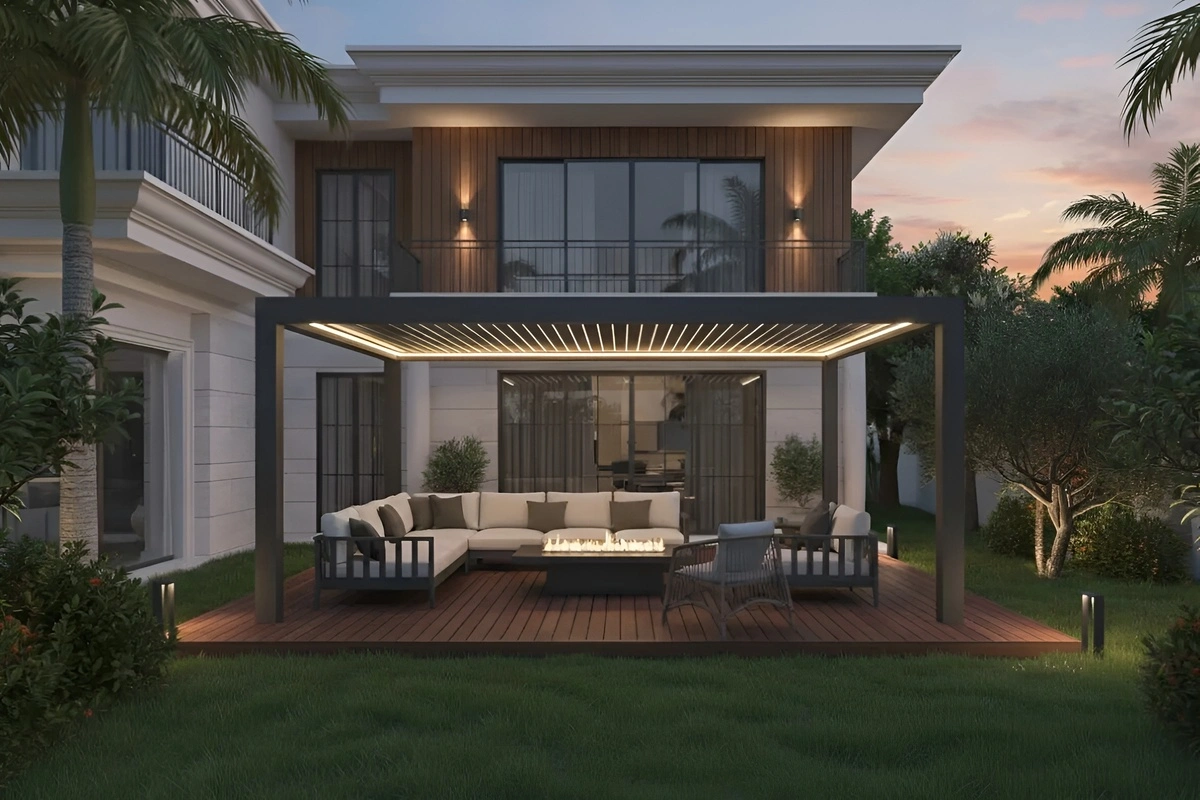 Exte Bioklimatik Pergola | Motorlu Lamel Tavan Sistemi